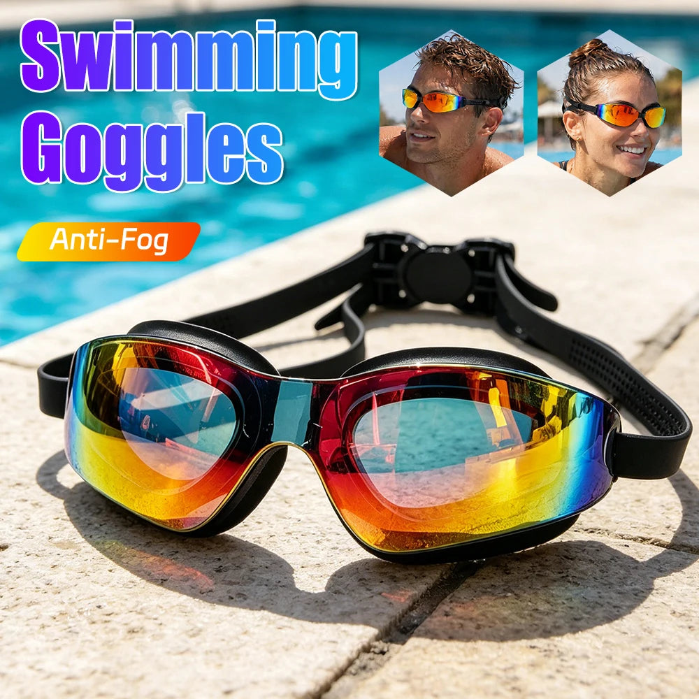 APWIKOGER Anti-Fog Swimming Goggles – Electroplate Swim Glasses Swim Goggles Richie's