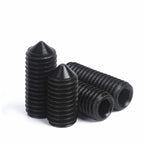 50Pcs DIN914 Grade 12.9 Hex Socket Cone Point Set Screws M2–M4 Hex Socket Set Screws Richie's