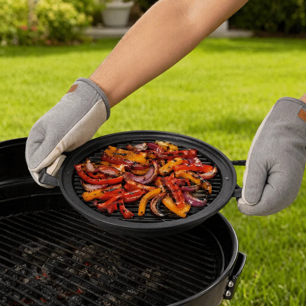 Ribbed Mini Hibachi Grill Pan – Aluminium Tabletop Charcoal Hibachi Grill Pan Richie's