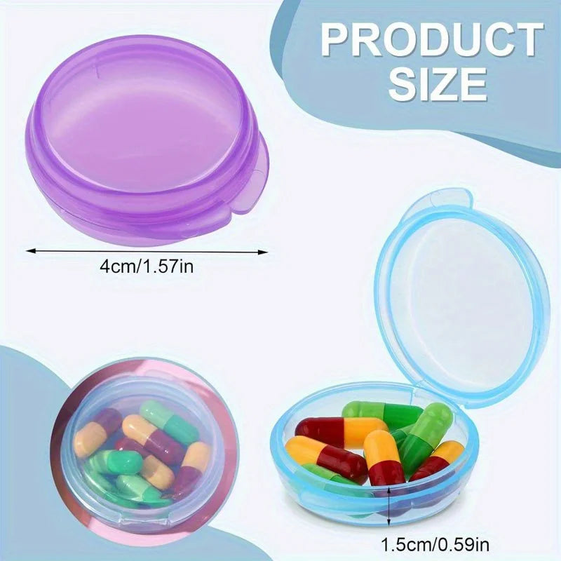 2-Pack Travel Pill Organizer – Color-Coded Compartments & Clear Lid Pill Organizer Richie's