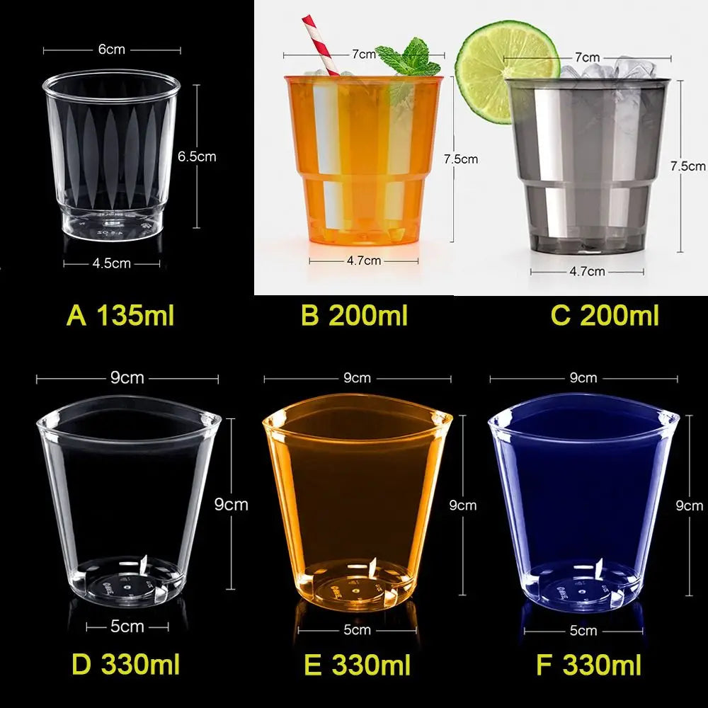 Clear Plastic Disposable Cups | Transparent Mousse Cups 10/20pk Disposable Cups Richie's