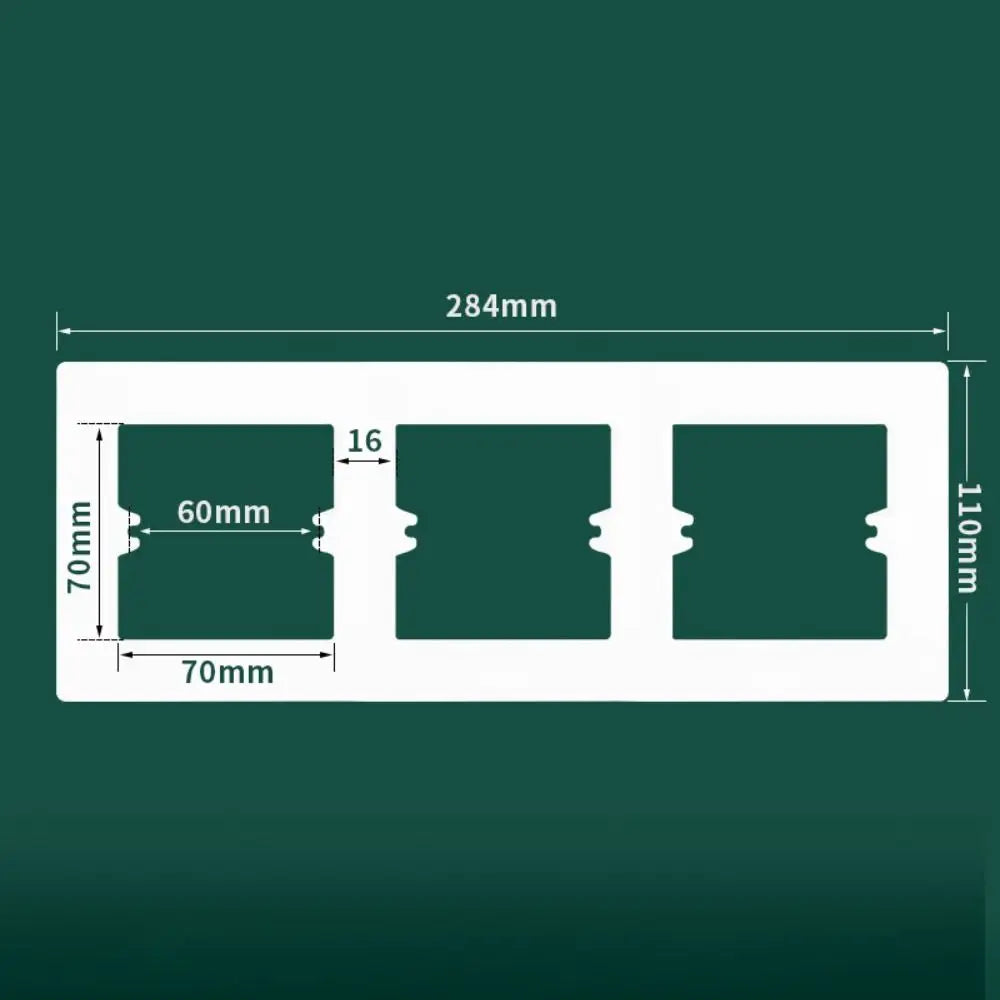 Plastic Wall Switch Cover Panel Universal Frame Bottom Box Switch Cover Panel Richie's white-type3