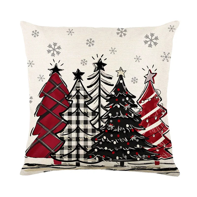 Reversible Christmas Pillow Covers – Santa & Reindeer Zip Christmas Pillow Cover Richie's A 1pc