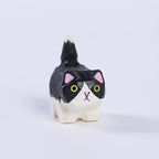 Hand Carved Wooden Cat Figurine | Kitten Desk Ornament Wooden Cat Figurine Richie's A4