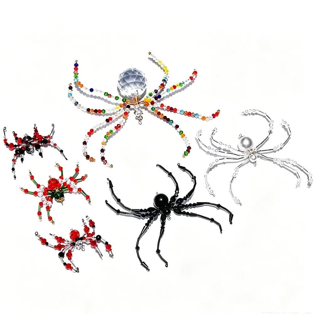 Beaded Spider Hanging Ornament – Crystal Faceted Halloween Décor Halloween Hanging Ornament Richie's