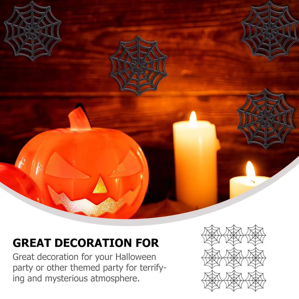 10Pcs Halloween Plastic Spider Web Cobweb Hanging Decorations Halloween Decoration Richie's