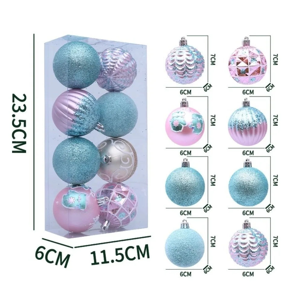 8-Pack 6cm Electroplated Plastic Christmas Ball Ornaments Christmas Tree Ornaments Richie's 3