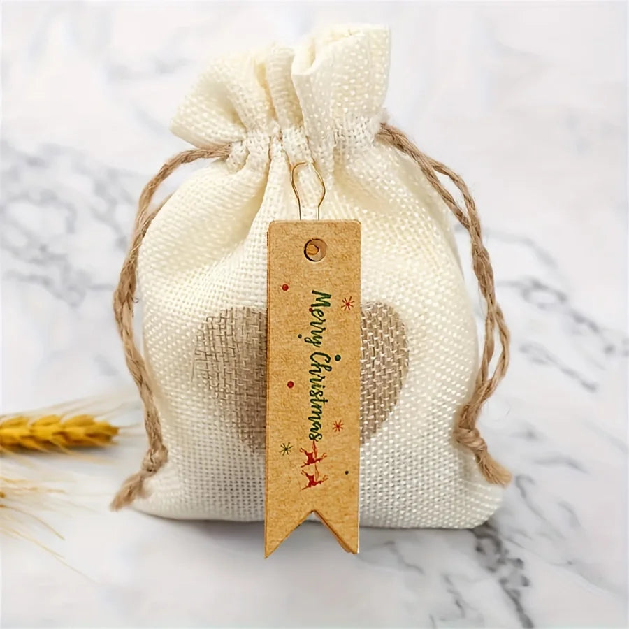Kraft Paper Christmas Gift Tags with Rope – Merry Xmas Hang Tags Gift Hang Tags Richie's