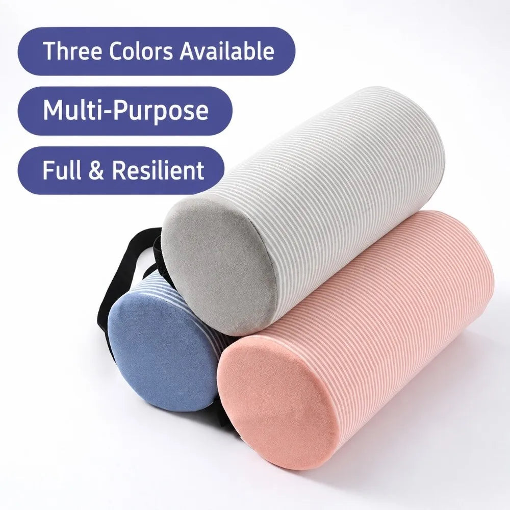 Memory Foam Lumbar Roll Pillow – Adjustable Strap Cylinder Lumbar Support Pillow Richie's