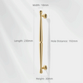 Zinc Alloy Cabinet Pull Handles & Drawer Knobs – Brushed Silver Cabinet Pull Handles Richie's Gold 192mm