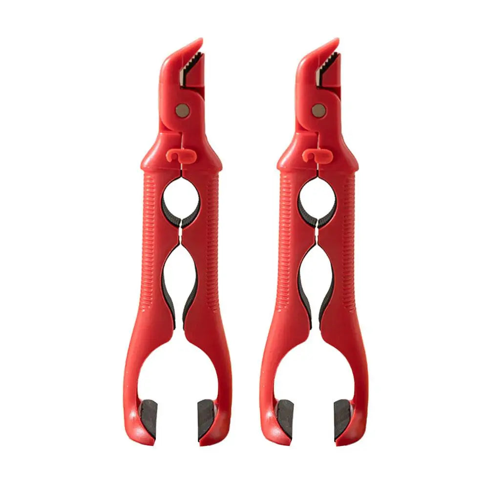 2-Pack Silicone Plate Gripper Clips – Heat-Safe Dish Tong Clamps Kitchen Gripper Clips Richie's Red