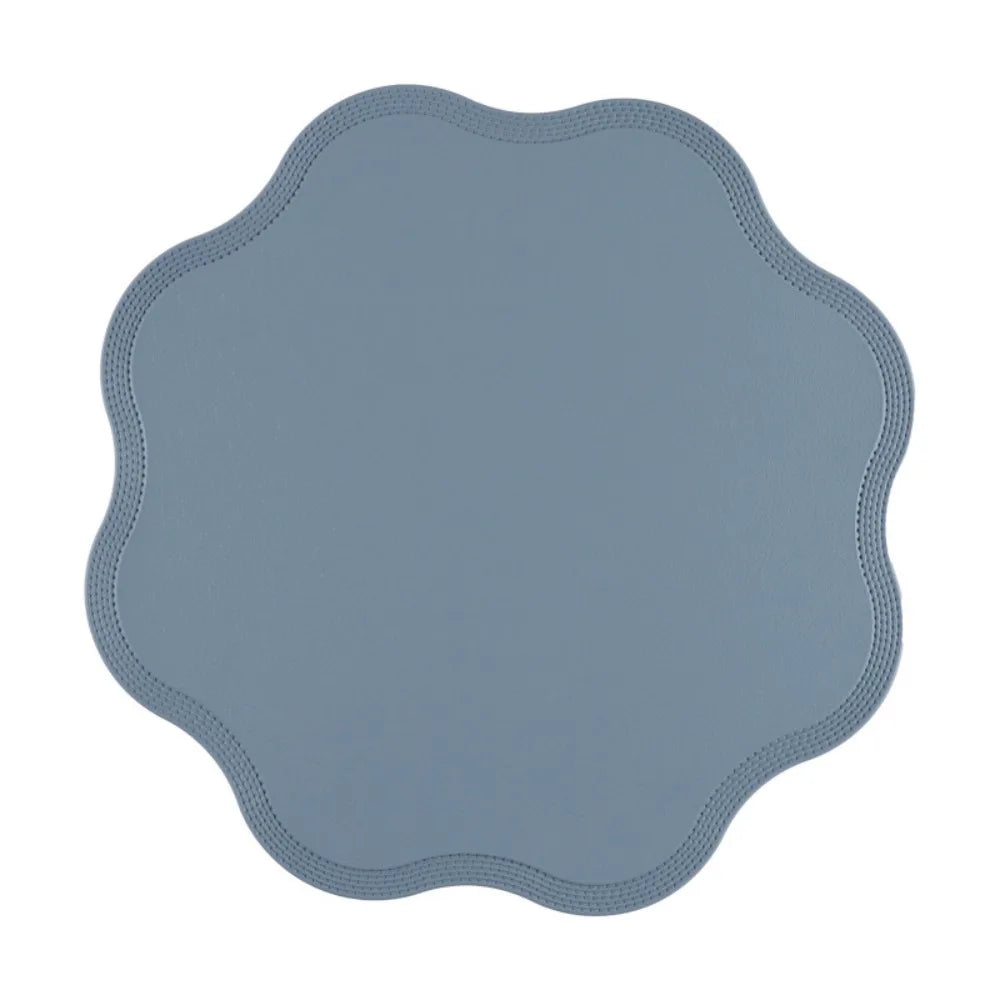 Flower Shaped PVC Placemat – Heat-Resistant & Waterproof Table Placemat Richie's Blue 38-38cm