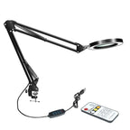 72-LED Magnifier Desk Lamp 8x/10x Remote Control 3 Color Magnifier Desk Lamp Richie's 37CM BLACK