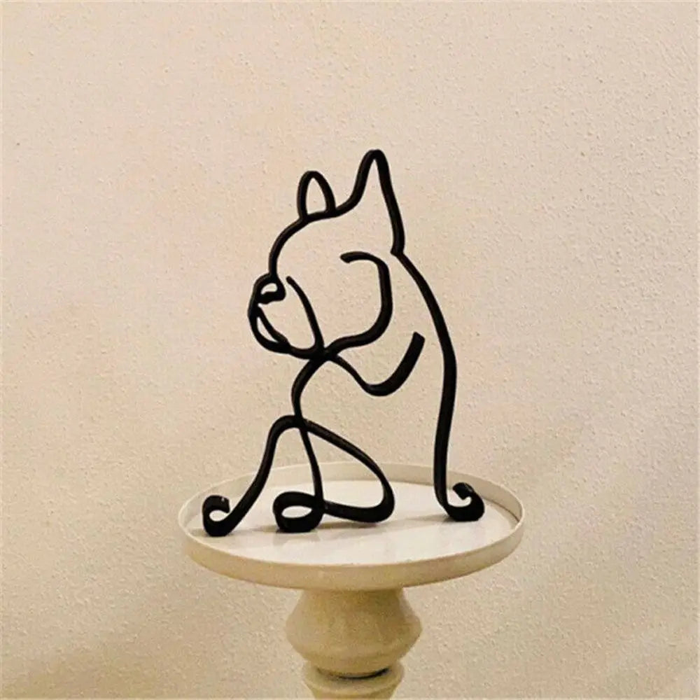 Chihuahua Wrought Iron Abstract Dog Figurine Sculpture Ornament Iron Dog Sculpture Richie's 3