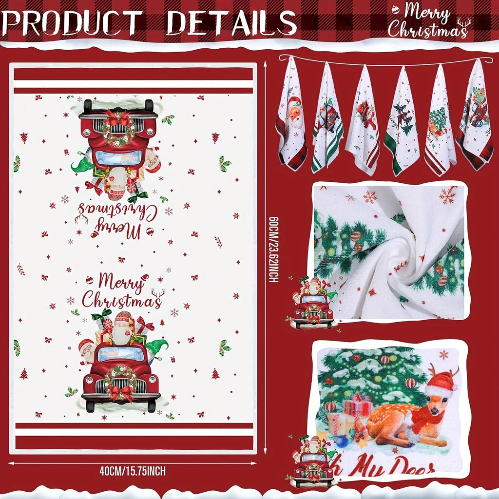 5-Piece Christmas Microfiber Towel Set – Snowflake & Heart Holiday Towel Set Richie's