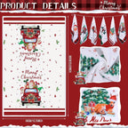 5-Piece Christmas Microfiber Towel Set – Snowflake & Heart Holiday Towel Set Richie's