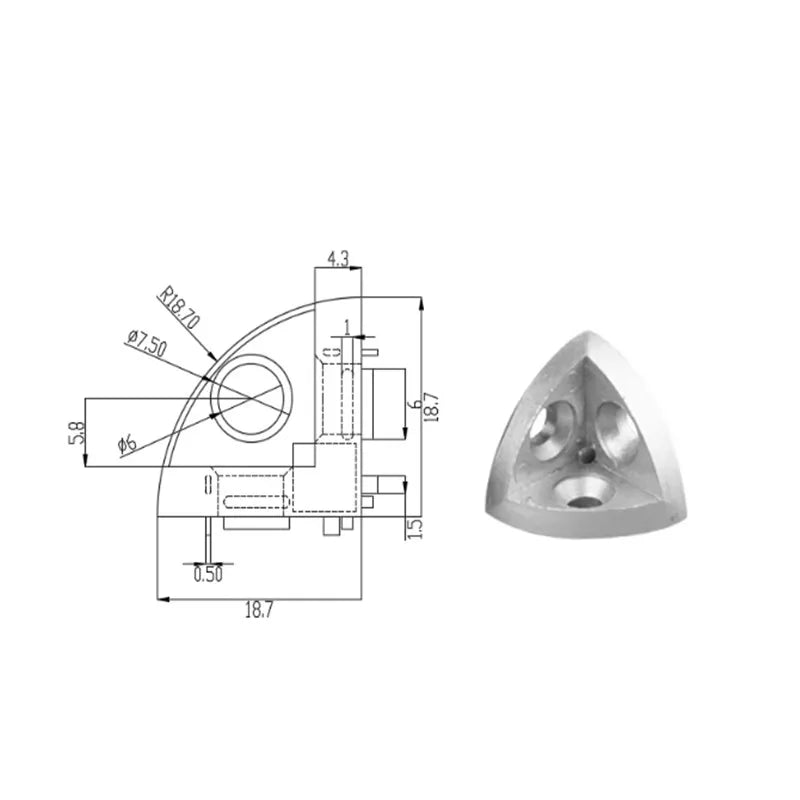 3-Way 3D Corner Bracket for Aluminum Profile 20/30/40/45 – 4 Sets Corner Bracket Set Richie's