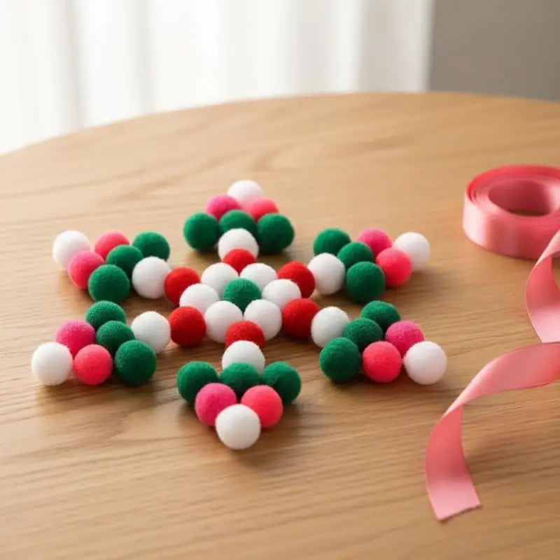 50Pcs Multicolored Polyester Pom Pom Balls – DIY Craft Supplies DIY Craft Pom Poms Richie's