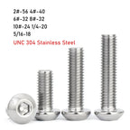 304 Stainless Steel UNC Pan Head Hex Socket Screws | Allen Bolts Hex Socket Screws Richie's 3 4 6-32(10pcs)