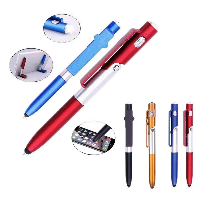 4-in-1 Ballpoint Pen with LED Light, Stylus & Phone Stand Multifunction Ballpoint Pen Richie's