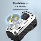 1200mAh Tri-Source EDC Flashlight | Magnetic USB-C Rechargeable EDC Tactical Flashlight Richie's
