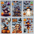 3D Halloween Window Clings – Castle, Bats, Witch & Pumpkin Decals Halloween Window Decals Richie's 6 Sheets One size fits all