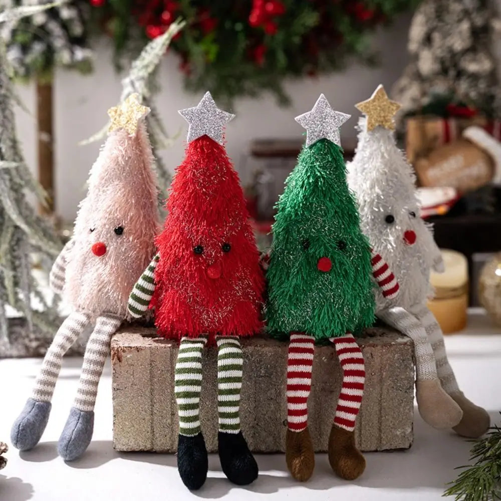 Fluffy Christmas Tree Figurine – LED Glowing 3D Xmas Décor Christmas Figurine Richie's