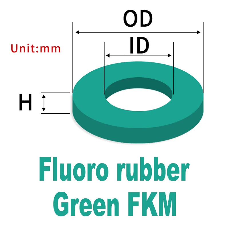 Rubber Flat Washer Gaskets M3–M9 NBR VMQ FKM EPDM Seals Rubber Washer Gasket Richie's