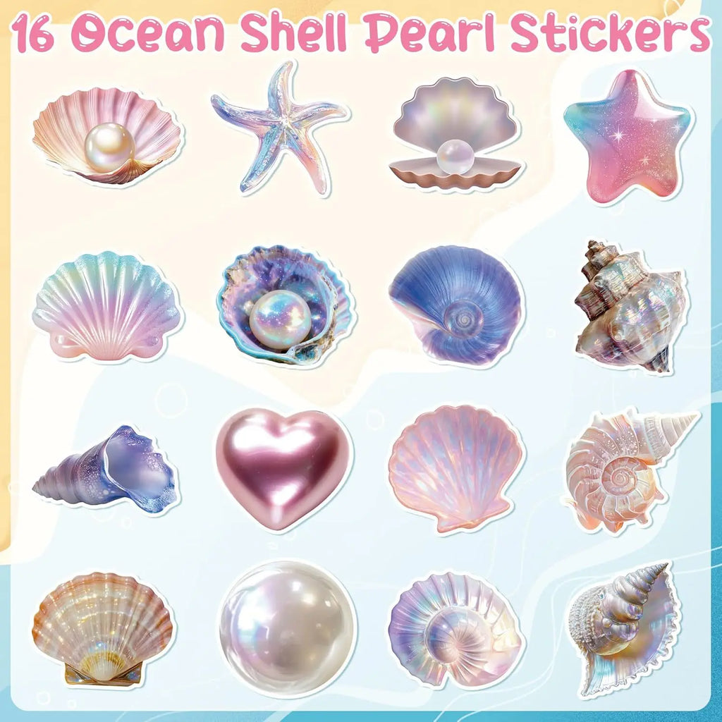 500/1000pcs Pearl Shell Doodle Roll Stickers – Sealing Labels Decorative Stickers Richie's
