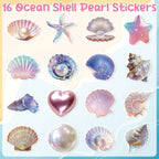 500/1000pcs Pearl Shell Doodle Roll Stickers – Sealing Labels Decorative Stickers Richie's