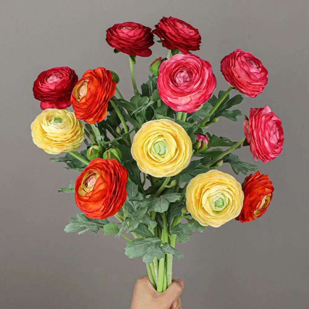 2-Head Artificial Silk Peony Flower Stem – Realistic Faux Bloom Artificial Silk Flower Richie's