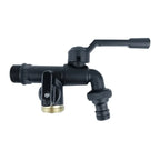 Black Brass Anti-Freeze Outdoor Faucet Dual Outlet 3/4 Inch Outdoor Garden Faucet Richie's