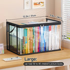 Clear PVC Stackable Storage Box with Flip-Top Lid & Window Storage Organizer Box Richie's