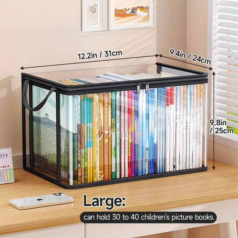 Clear PVC Stackable Storage Box with Flip-Top Lid & Window Storage Organizer Box Richie's