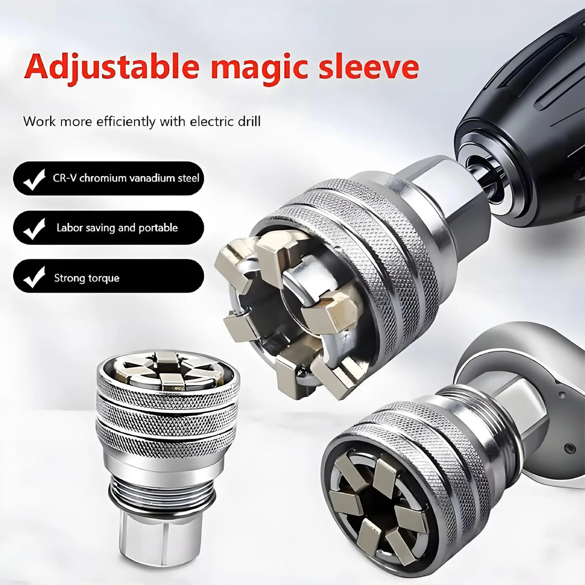 Adjustable Universal Socket Wrench 10mm–19mm | Multi-Fit Tool Socket Wrench Tool Richie's