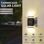6 LED Solar Wall Light Outdoor IP65 Waterproof Garden Lamp Solar Wall Light Richie's
