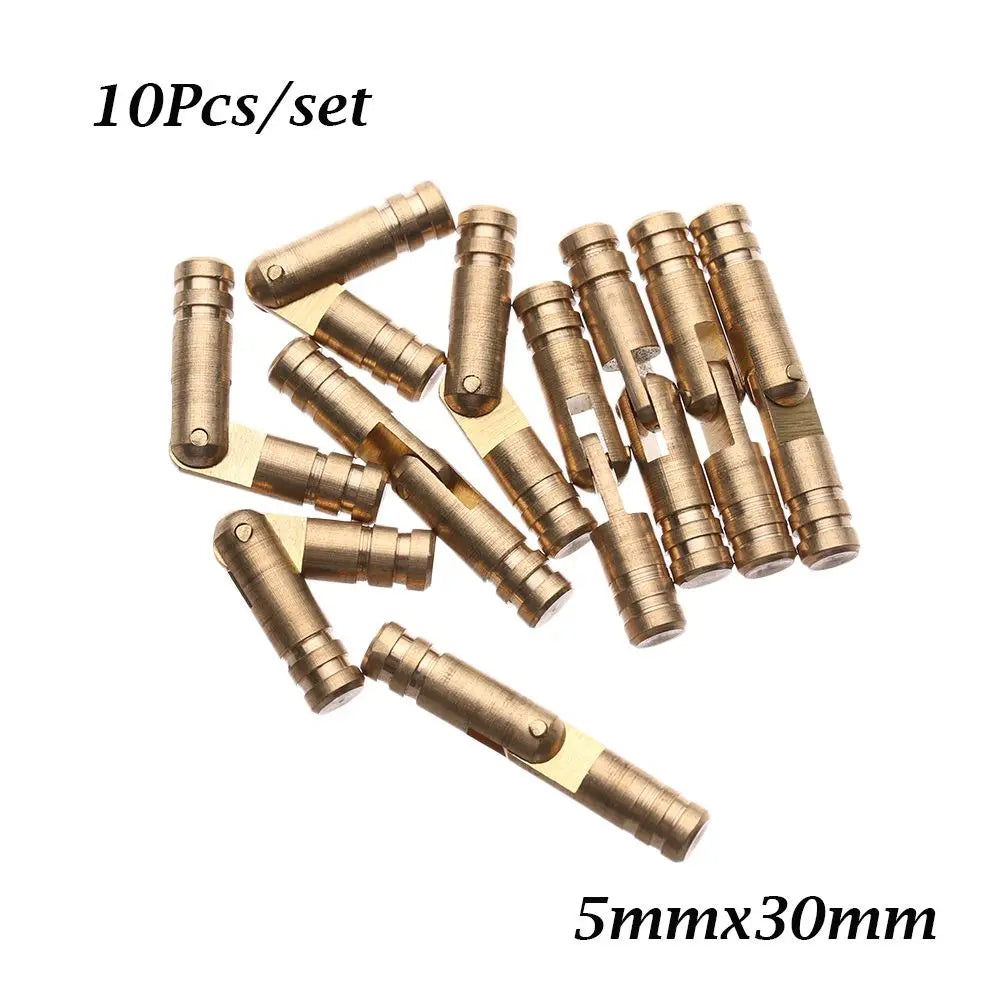 Miniature Concealed Barrel Hinges 10-Pack – Zinc Alloy Gold Barrel Hinge Richie's 5mmx30mm