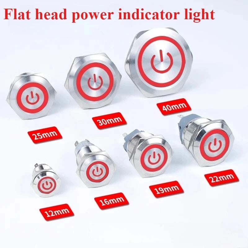 Waterproof Metal LED Push Button Switch 12–22mm Momentary Latching LED Push Button Switch Richie's