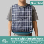 Waterproof Adult Bib Washable Dining Apron S/M/L Adjustable Adult Dining Bib Richie's Blue-L