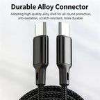 USB-C to USB-C Cable 60W 3A Fast Charging Nylon Braided 1m–2m USB-C Charging Cable Richie's