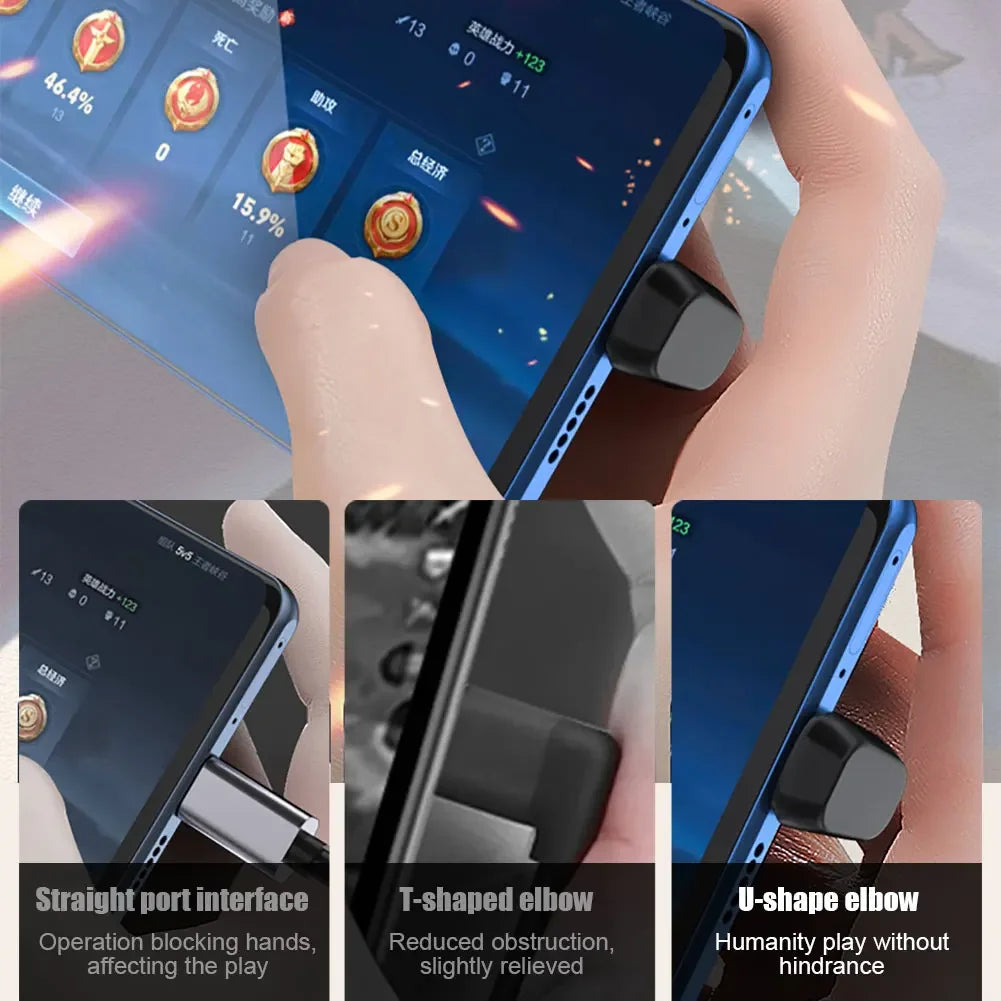 USB-C 180° Angle Adapter 40Gbps 100W Fast Charge Type-C USB-C Angle Adapter Richie's