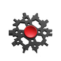 23-in-1 Snowflake Multitool with Fidget Spinner | EDC Pocket Tool EDC Multitool Richie's Black Red