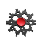 23-in-1 Snowflake Multitool with Fidget Spinner | EDC Pocket Tool EDC Multitool Richie's Black Red