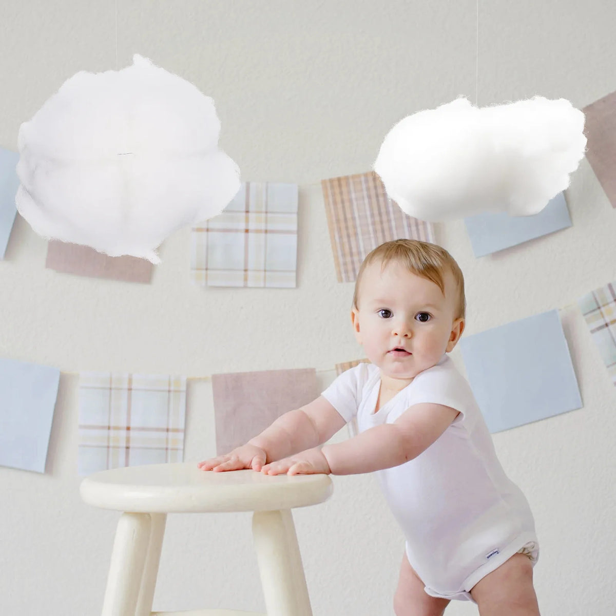 4Pcs Cloud Hanging Decorations – Nursery & Room Wall Décor Hanging Wall Ornament Richie's