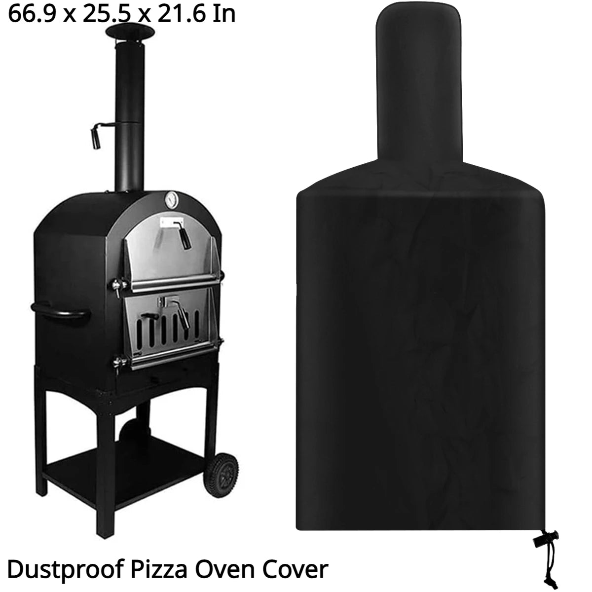 Waterproof Pizza Oven Cover – 190T Oxford Cloth, 66.9x25.5In Pizza Oven Cover Richie's Default Title