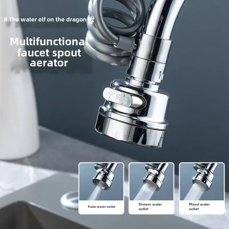 3-Level Pull-Out Faucet Extender Aerator – Kitchen Showerhead Faucet Extender Aerator Richie's