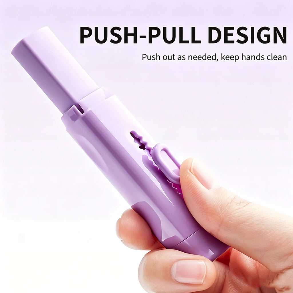 Retractable Pencil Eraser Set | Purple Triangular + 4 Cores Retractable Eraser Set Richie's
