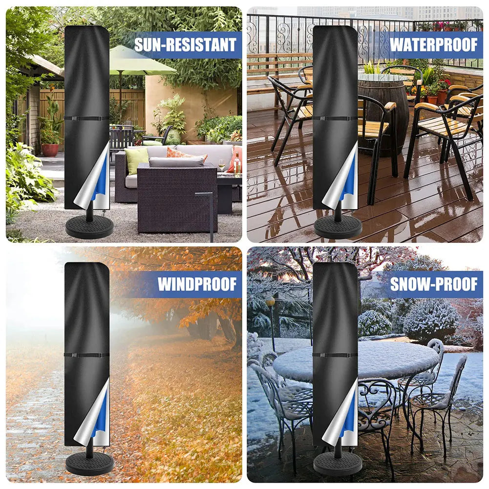 APWIKOGER Patio Umbrella Cover Waterproof Anti-UV with Zipper Patio Umbrella Cover Richie's