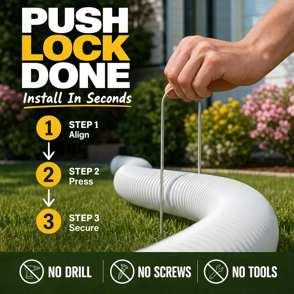 6-Pack U-Shape Gutter Downspout Extension Ground Anchors Downspout Extension Stakes Richie's