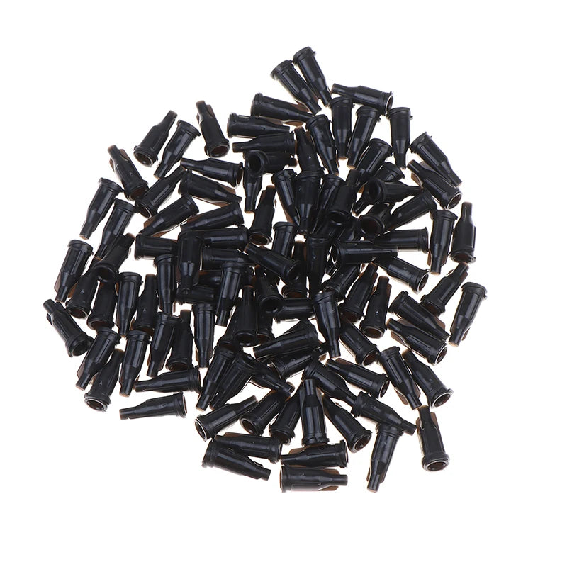 100-Pack Syringe Tip Caps Luer Lock Dispensing Needle Plugs Syringe Tip Caps Richie's 100Pcs Black